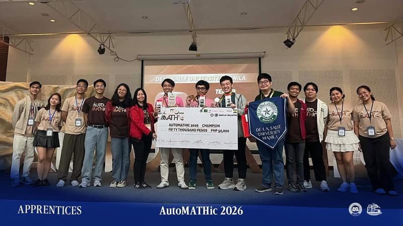 DLSU students with their awards at the AutoMATHic 2026 competition