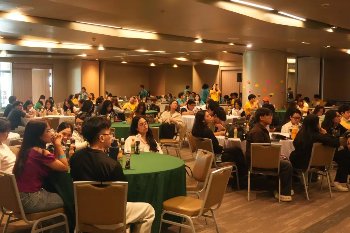 Students seated together at a DLSU Civil Engineering Society gathering